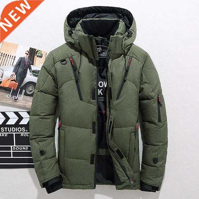 Men Down High Quality Thick Warm Winter Jacket Hooded Thicke