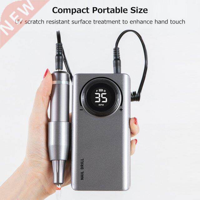 Portable Nail Drill Machine USB Nail Polisher LCD Digital El