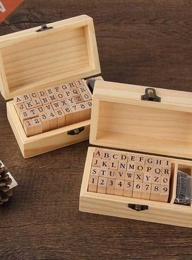 Self Inking Number Letter Stamp School Stationery Wood Recta