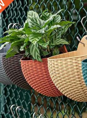 Flower Pot Exquisite Wall-mounted Plastic Wall Hanging