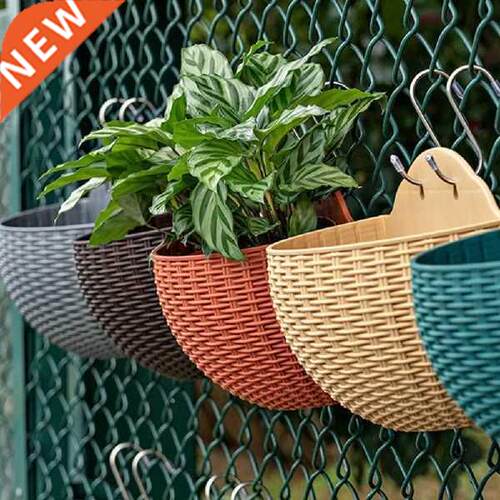 Flower Pot Exquisite Wall-mounted Plastic Wall Hanging