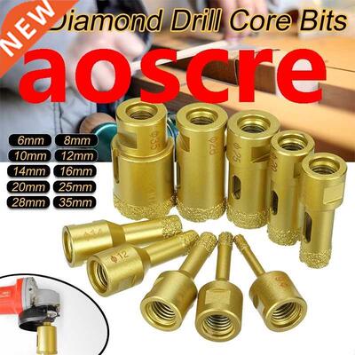 6-35mm Brazed Diamond Hole Saw Drill Core Bit Glass Ceramic