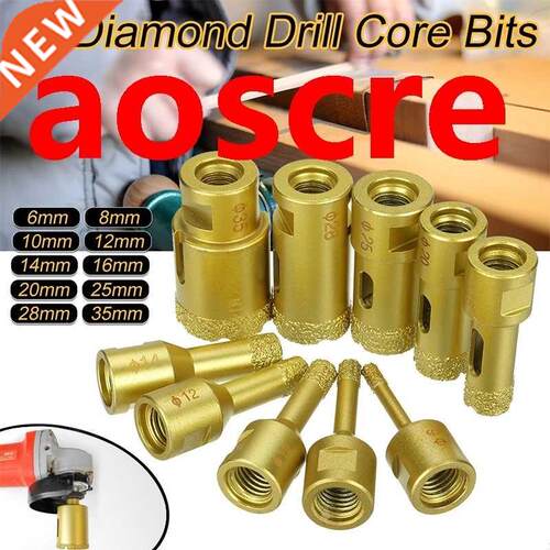 6-35mm Brazed Diamond Hole Saw Drill Core Bit Glass Ceramic