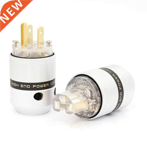Aluminum 24K Gold Plated Schuko Power Connector IEC Female P