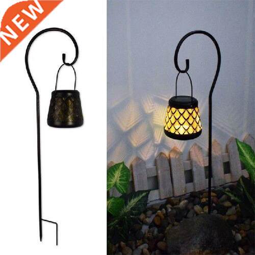 Solar Lantern Outdoor Light Metal Decorative Stake Garden