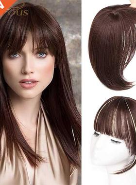 Dark Brown/Black Synthetc Har Frnge Clp Bangs Clp n Ha