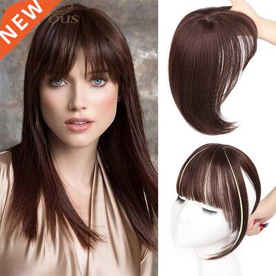 Dark Brown/Black Synthetc Har Frnge Clp Bangs Clp n Ha