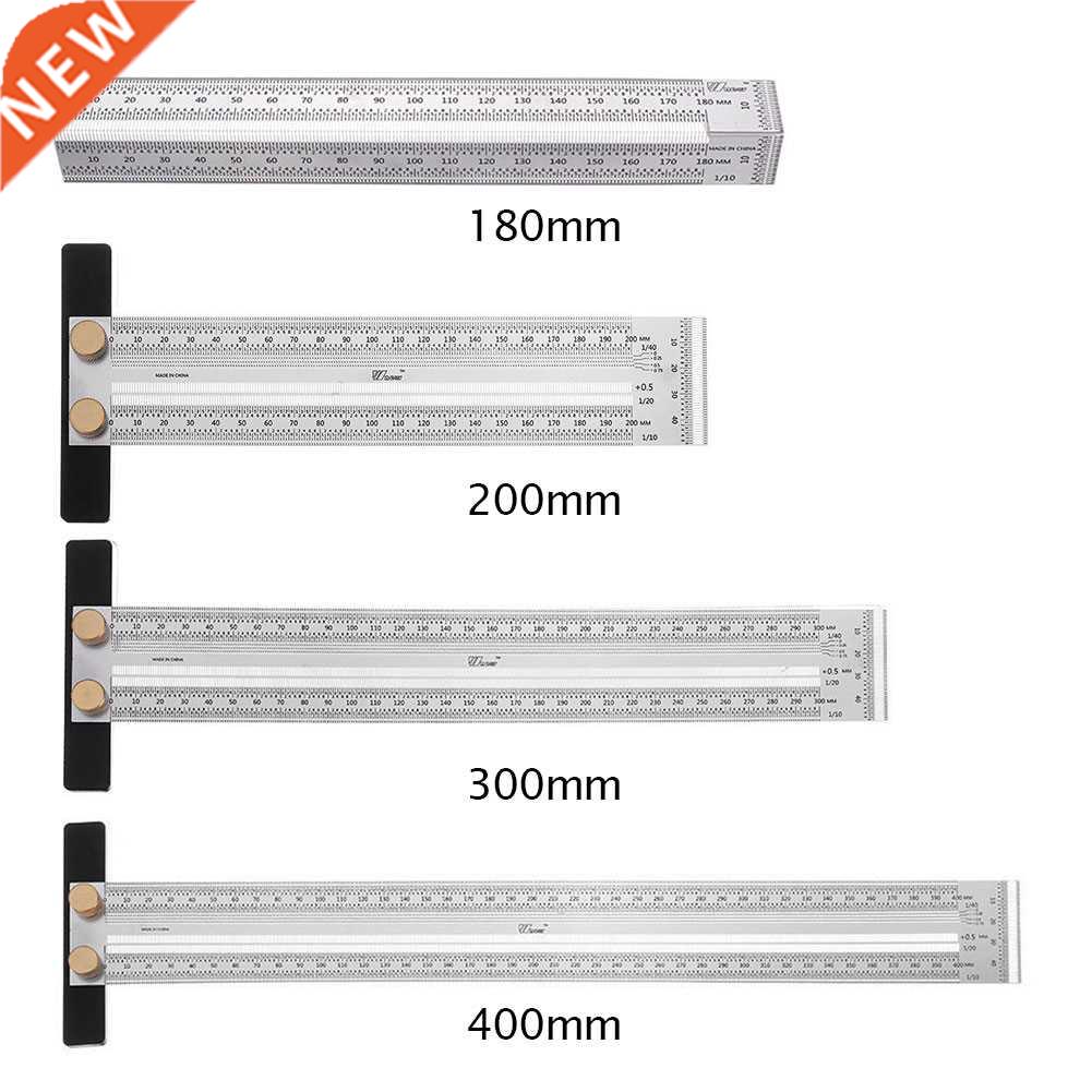 Woodworking Line Scribe 180-400mm T-type Ruler Hole Scribing