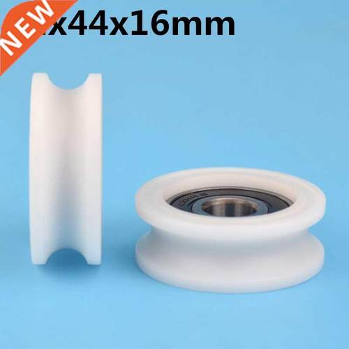 1Pcs 12x44x16 mm U groove Nylon Plastic Wheel With Bearings