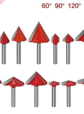 1pcs 6mm V Bit CNC Solid Carbide End Mill Tungsten Steel Woo