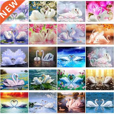 5D Diamond Painting Swan Animal Full Round Mosaic Cross