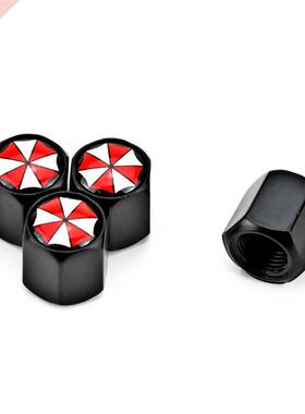 4 X Umbrella Corporation Metal Car Wheel Tire Valve Caps Cov