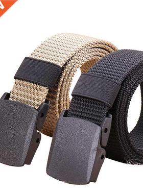 2019 Men Tactical Belt Nylon Military Waist Belt With Plasti