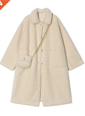 [Free Bag] Casual Plush Jacket 2022 Ladies Pure Color Loose