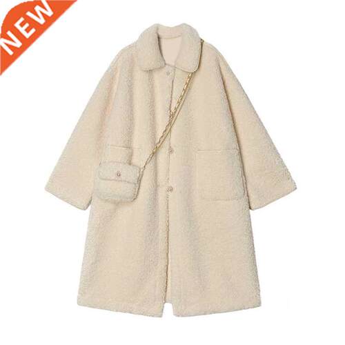 [Free Bag] Casual Plush Jacket 2022 Ladies Pure Color Loose