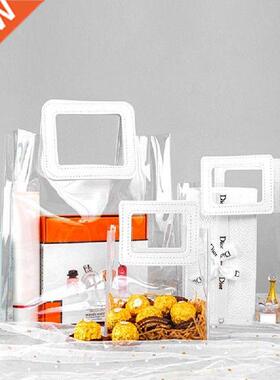 Clear Gift Bag with Handle Transparent Tote Bag PVC Wedding