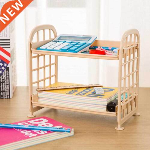 Double Layer Hollow Shelf Plastic Cosmetics Desktop