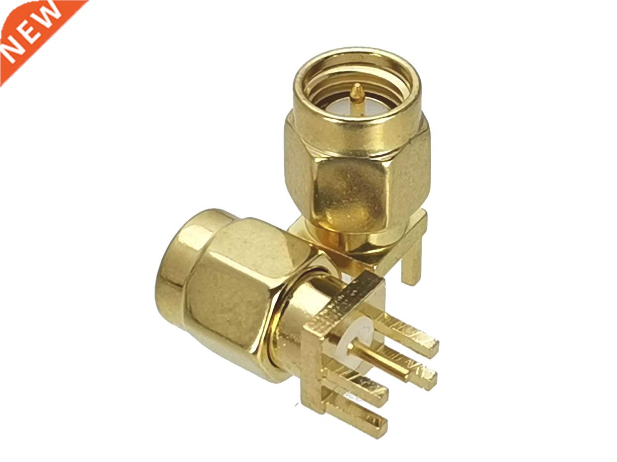 10Pcs Connector SMA Male plug Solder PCB clip edge Mount RF