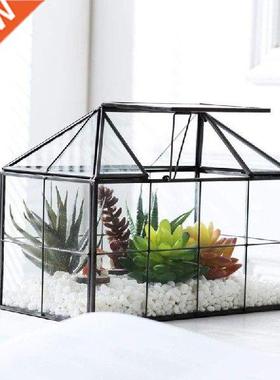 Glass Terrarium Jewelry Box Clear Glass Box Geometrical Box