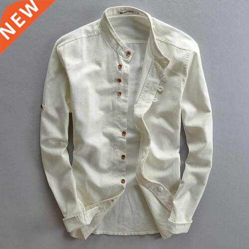 Men Spring Autumn Fashion Japan Vintage Style Premium Linen