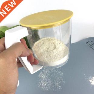 Flour Sifter Hand-held Cup Powder Mesh Sieve Plastic Flour