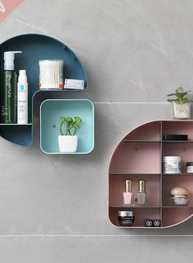 Geometric Makeup Organizer Bathroom Organizer Wall Shelf