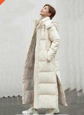 Thick down parka women with hood down jacket winterr coat cu