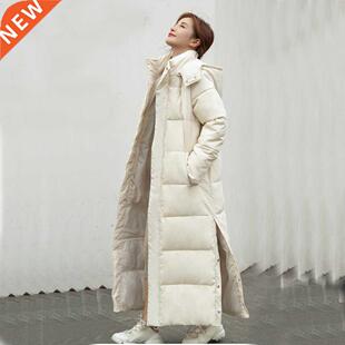 Thick down parka women with hood down jacket winterr coat cu