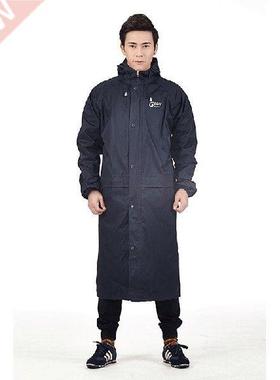 Outdoor men women long hooded raincoat thicker sfety