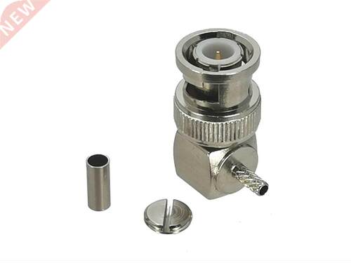 1Pcs Connector BNC Male plug Right angle Crimp For RG16 RG1