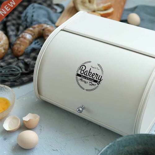 Nordic Iron Flip Bread Box Desk Snack Storage Box Home