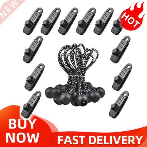 10/12/50 PCS Tarpaulin Clip Tent Canopy Clip Buckle Outdoor
