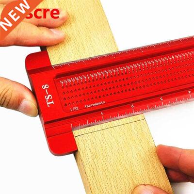 8 Inch Woodworking Scribe Ruler Hole Ruler T-ruler Crossed-o