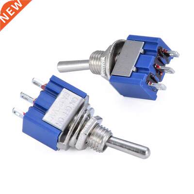 10pcs Dark lue 3-Position SPST Latching Switch Mini Toggle