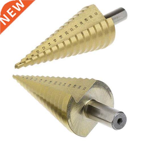 6 Pcs/Set HSS Steel Titanium Coated Step Drill Bit Hole Cutt