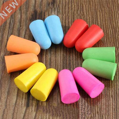 10 Pairs Comfort Soft Foam Ear Plugs Tapered Travel Sleep No
