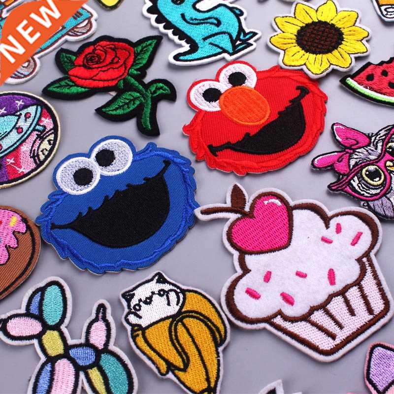 Cute Animals Dinosaur Patch Iron On Embroidered For Clothing