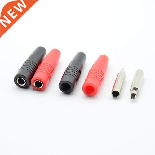 4pcs (2pcsRed&2pcs black) Brass 4mm Banana Female Insulated