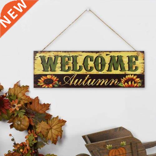Creative Wooden Plaques Sign Harvest Festival Sunflower Pump