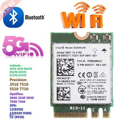 Dual Band 2.4+5GHZ 867M Bluetooth V4.2 M.2 WLAN Wifi Wireles