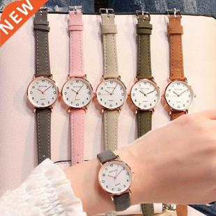 Women's Simple Vintage Watches for Women Dial Wristwatch Lea