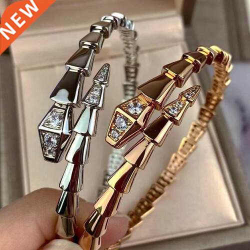 925 silver gold-plated snake-shaped spring head and tail dia