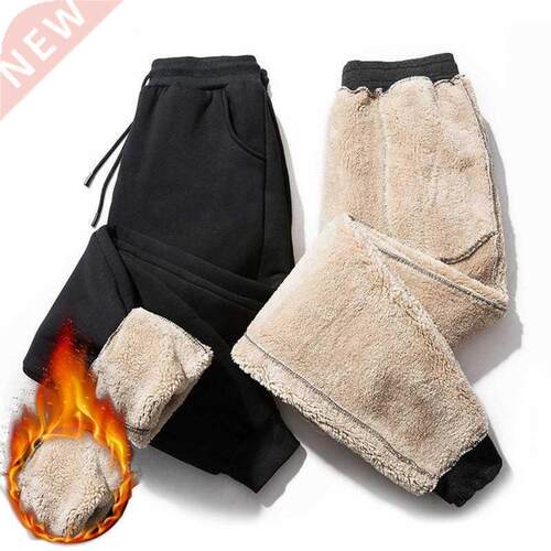 Men	s Winter Pants Outside Warm Joggers Thicken Men S