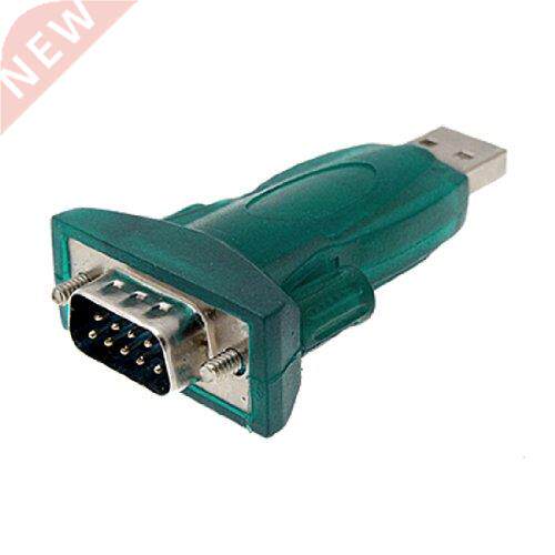 Green Plastic Metal USB 2.0 to RS22 DB9 Serial Adapter Conv