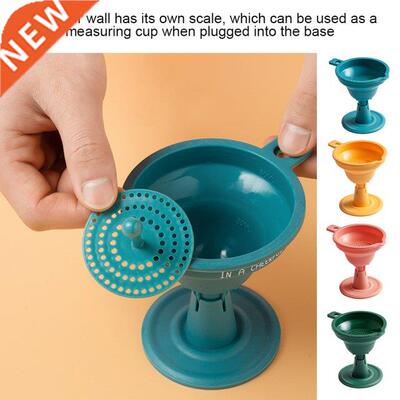 Funnel Foldable Silicone Hopper Reusable Filter Be Hung Port