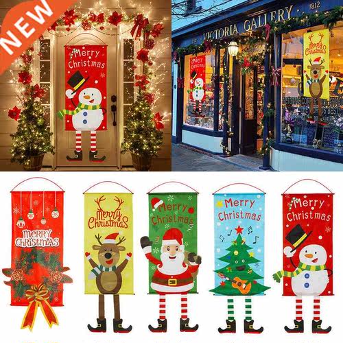 Christmas Door Hanging Flag Merry Christmas Decor for Home 2