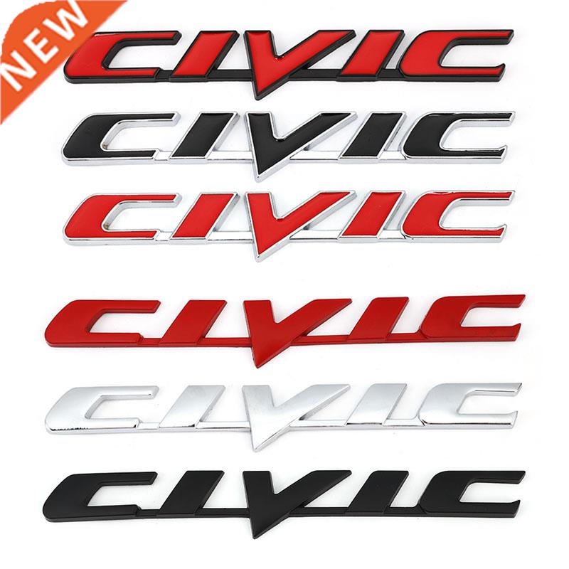 Car 3D Metal Emblem Badge Sticker for Honda Civic Car Rear T