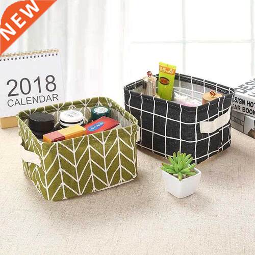 Linen Desktop Storage Box Waterproof Toy Sundries Storage Ba