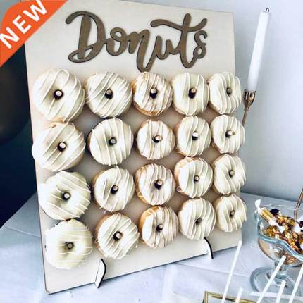 DIY Wooden Donut Wall Ruic Wedding Decoration Table Donut