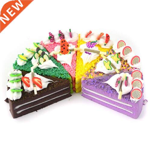 Realistic Artificial Triangle Cake Assorted Fake Cakes